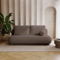 Meble Dla Dzieci|Meble Młodzieżowe>UNISTYL MEBLE Rozkładana kanapa z funkcją spania i pojemnikiem do salonu boucle kolor pastelowy fiolet GISELLE