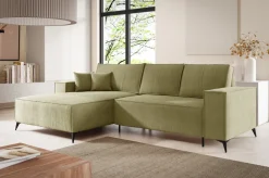 Narożniki></noscript>BROMARKT Rozkładana rogówka z funkcją spania i pojemnikiem nowoczesna APOLLO