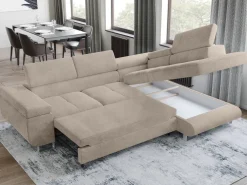 Narożniki>BROMARKT Rozkładana rogówka z funkcją spania ANTON sztruks