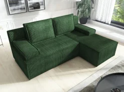 Narożniki></noscript>IZABELLA MEBLE Rozkładana rogówka z funkcją spania i pojemnikiem CASPAR