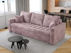 Meble Młodzieżowe|Kanapy I Sofy>BROMARKT Rozkładana różowa kanapa z funkcją spania do salonu LUIS
