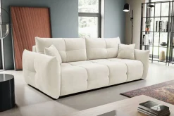 Meble Dla Dzieci|Meble Młodzieżowe></noscript>LASKI Rozkładana sofa do salonu z funkcją spania BERGAMO beżowa