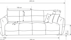 Meble Dla Dzieci|Meble Młodzieżowe></noscript>LASKI Rozkładana sofa do salonu z funkcją spania BERGAMO beżowa