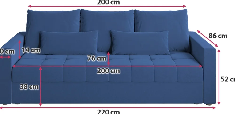 Kanapy I Sofy|Meble Dla Dzieci>BROMARKT Rozkładana sofa trzyosobowa z funkcją spania HOT