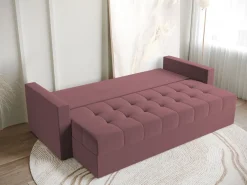 Kanapy I Sofy|Meble Dla Dzieci>BROMARKT Rozkładana sofa trzyosobowa z funkcją spania HOT pudrowy róż