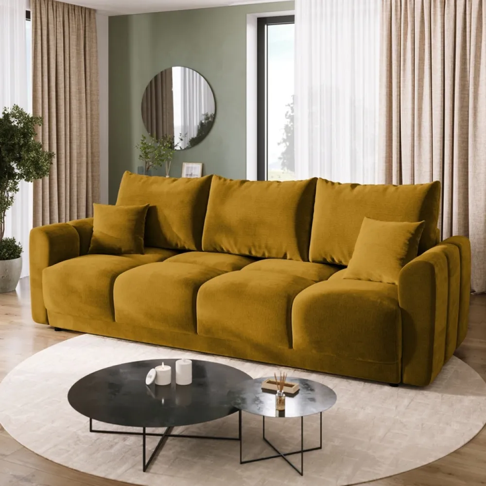 Kanapy I Sofy|Zestawy Mebli Do Przedpokoju>BROMARKT Rozkładana sofa z funkcją spania NUBES welur