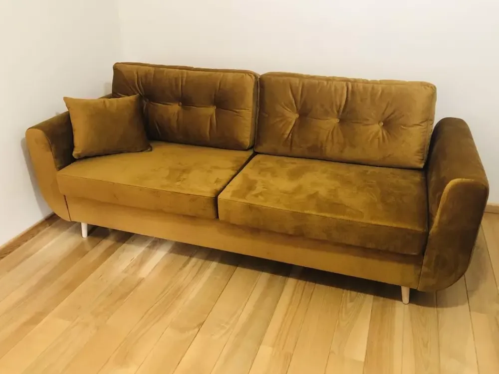 Kanapy I Sofy>NEXT COLLECTION Rozkładana szara sofa z funkcją spania AURA