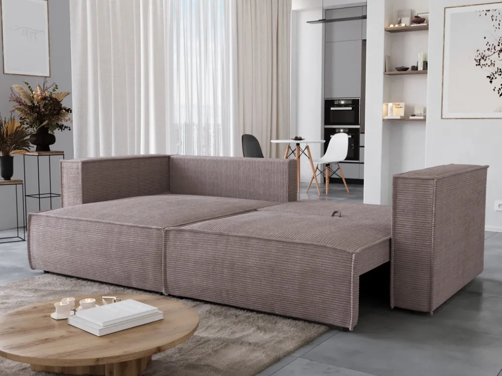 Meble Dla Dzieci|Narożniki>BROMARKT Rozkładany narożnik do salonu z funkcją spania i pojemnikiem MIZARU