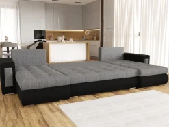 Narożniki>BROMARKT Rozkładany narożnik do salonu U z funkcją spania MERLIN