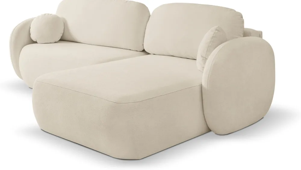 Narożniki>LASKI Rozkładany narożnik do salonu z funkcją spania beżowy OMERO