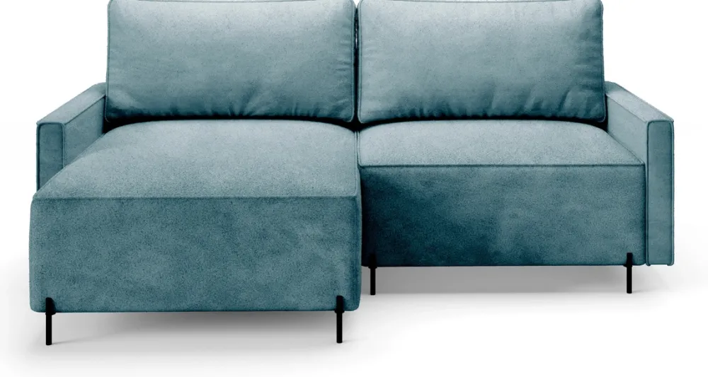 Meble Dla Dzieci|Narożniki>BROMARKT Rozkładany narożnik na nóżkach z funkcją spania i pojemnikiem NORTON zielony