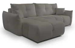 Meble Dla Dzieci|Narożniki></noscript>LASKI Rozkładany narożnik nowoczesny do salonu z funkcją spania i pojemnikiem BERGAMO grafit