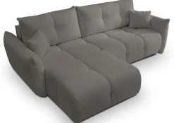 Meble Dla Dzieci|Narożniki></noscript>LASKI Rozkładany narożnik nowoczesny do salonu z funkcją spania i pojemnikiem BERGAMO grafit