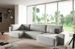 Narożniki>BROMARKT Rozkładany narożnik w kształcie U z funkcją spania do salonu CAMILO MAXI