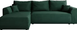 Narożniki>BROMARKT Rozkładany narożnik z funkcją spania do salonu zielony ROMEO