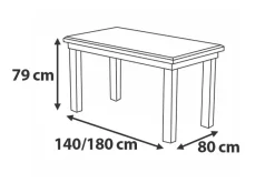 Krzesła|Stoły Rozkładane></noscript>DREWMIX Rozkładany nowoczesny stół do jadalni ISSAC 140/180 cm