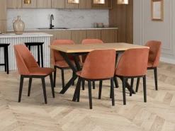 Stoły Z Krzesłami>DREWMIX Rozkładany stół z drewnianymi krzesłami do jadalni MONZA