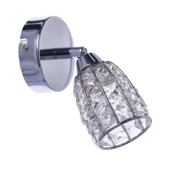 Oświetlenie Przedpokoju|Oświetlenie Jadalni>Candellux Lighting Shiba lampa kinkiet chromowy 1x15w g9 klosz bezbarwny