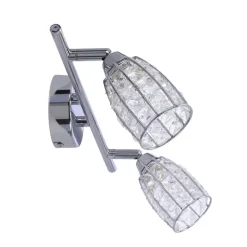 Oświetlenie Przedpokoju|Oświetlenie Jadalni>Candellux Lighting Shiba lampa sufitowa listwa chromowy 2x15w g9 klosz bezbarwny