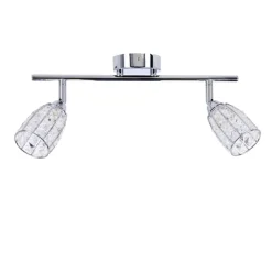 Oświetlenie Przedpokoju|Oświetlenie Jadalni></noscript>Candellux Lighting Shiba lampa sufitowa listwa chromowy 2x15w g9 klosz bezbarwny