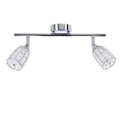 Oświetlenie Przedpokoju|Oświetlenie Jadalni></noscript>Candellux Lighting Shiba lampa sufitowa listwa chromowy 2x15w g9 klosz bezbarwny