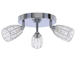 Oświetlenie Przedpokoju|Oświetlenie Jadalni></noscript>Candellux Lighting Shiba lampa sufitowa plafon chromowy 3x15w g9 klosz bezbarwny