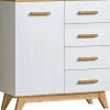 Komody>DOLMAR Skandynawska komoda z szufladami 85 cm SILVA