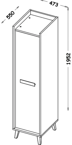Zestawy Mebli Młodzieżowych|Meblościanki></noscript>DOLMAR Skandynawska meblościanka młodzieżowa z szafą i komodą WARSAW