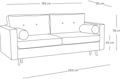 Meble Dla Dzieci|Kanapy I Sofy></noscript>NEXT COLLECTION Skandynawska sofa z funkcja spania do salonu SCENDI