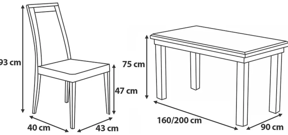 Stoły Z Krzesłami>DREWMIX Skandynawski stół z drewnianymi krzesłami do jadalni MONZA