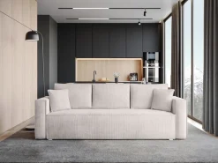 Meble Dla Dzieci|Meble Młodzieżowe></noscript>BROMARKT Sofa rozkładana z funkcją spania TOP brudna biel sztruks