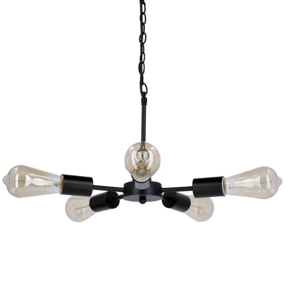 Oświetlenie Jadalni|Oświetlenie Kuchni>Candellux Lighting Sparta lampa wisząca czarny 5X60W E27