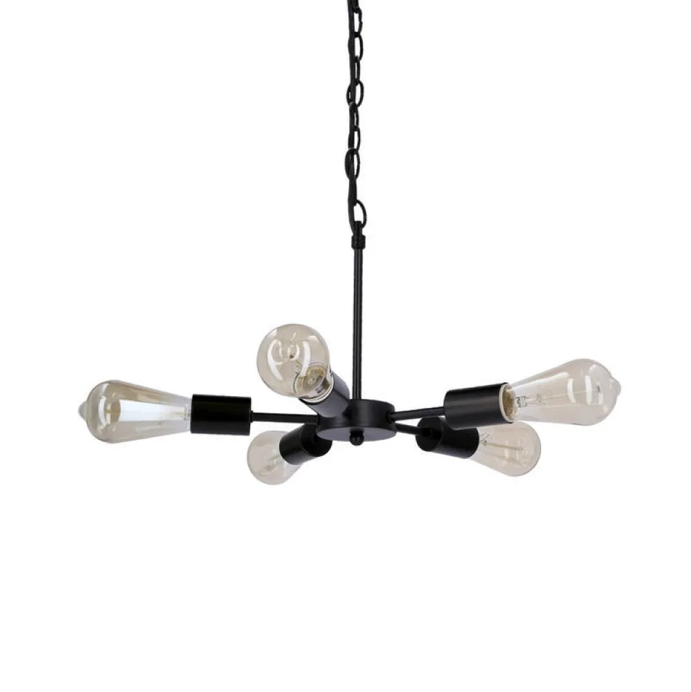 Oświetlenie Jadalni|Oświetlenie Kuchni>Candellux Lighting Sparta lampa wisząca czarny 5X60W E27