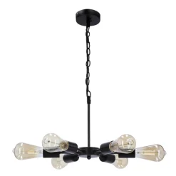 Oświetlenie Jadalni|Oświetlenie Kuchni></noscript>Candellux Lighting Sparta lampa wisząca czarny 6X60W E27