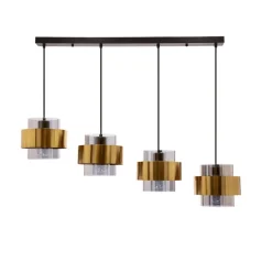 Oświetlenie Przedpokoju|Oświetlenie Jadalni>Candellux Lighting SPIEGA WISZĄCA CZARNY MOSIĘŻNY E27 KLOSZ BEZBARWNY