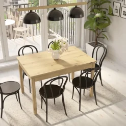 Stoły Rozkładane|Stoły></noscript>INTER MEBLE Stół do jadalni STELLA 120 cm dąb artisan