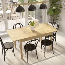 Stoły Rozkładane|Stoły></noscript>INTER MEBLE Stół do jadalni STELLA 120 cm dąb artisan