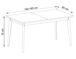 Krzesła|Stoły></noscript>PIASKI Stół rozkładany 140-180 RENI dąb artisan
