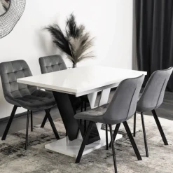 Stoły Rozkładane|Stoły></noscript>MEBEL ELITE Stół rozkładany do jadalni 160 cm biały CONRAD