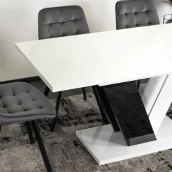 Stoły Rozkładane|Stoły></noscript>MEBEL ELITE Stół rozkładany do jadalni 160 cm biały CONRAD