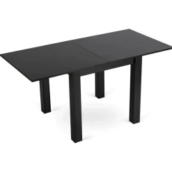 Stoły Rozkładane|Stoły></noscript>MEBEL ELITE Stół rozkładany kwadratowy do jadalni 80-160 cm MANX czarny