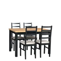 Stoły Z Krzesłami>DREWMIX Stół z krzesłami w industrialnym stylu MOTTA