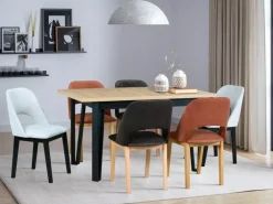 Stoły Z Krzesłami>DREWMIX Stół z tapicerowanymi krzesłami do salonu MONZA