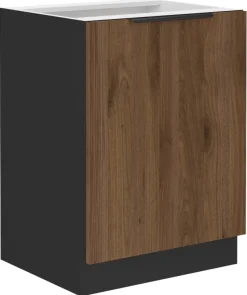 Meble Kuchenne>Lempert Stojąca szafka kuchenna 60 cm MARGARET orzech okapi