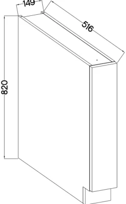 Meble Kuchenne></noscript>Lempert Stojąca szafka kuchenna CARGO 15 cm MARGARET orzech okapi