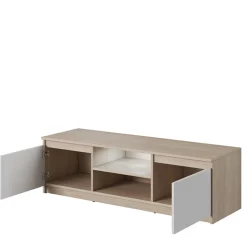 Szafki Rtv>BRATEX Stojąca szafka RTV dąb sonoma biały BINGO