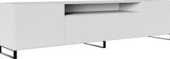 Szafki Rtv>Arton Stojąca szafka RTV na nóżkach 200 cm biała do salonu LANTOS biały