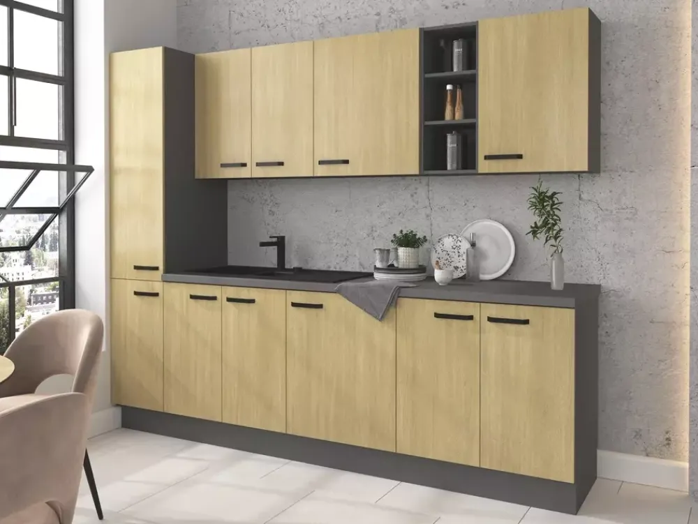 Meble Kuchenne>Lempert Stojący regał kuchenny 30 cm SUNSHINE antracyt