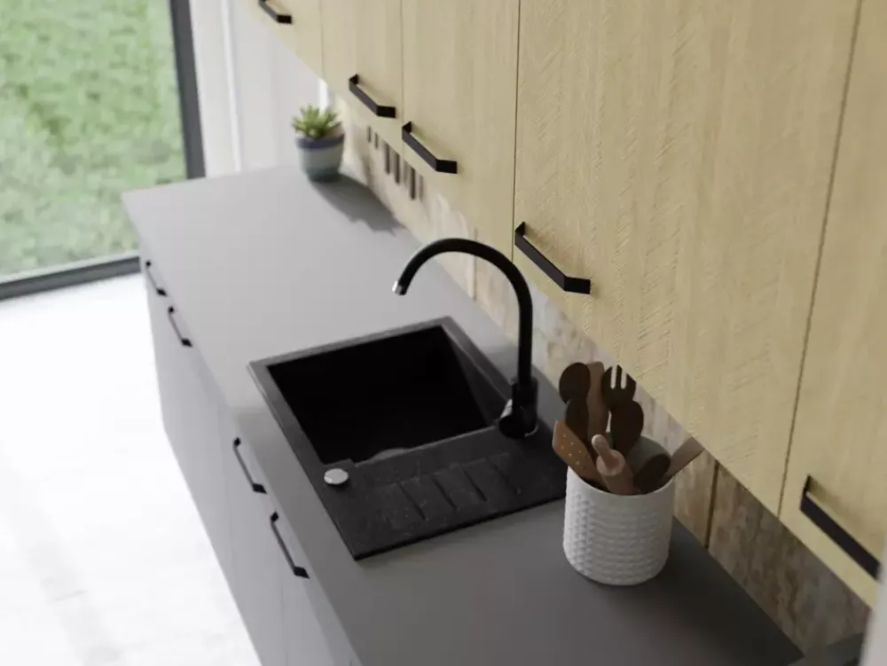 Meble Kuchenne>Lempert Stojący regał kuchenny 30 cm SUNSHINE antracyt