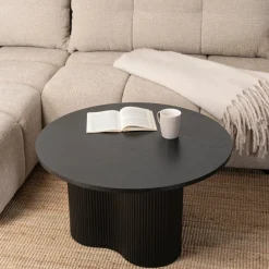 Ławy I Stoliki></noscript>MEBEL ELITE Stolik kawowy 80 cm do salonu czarny DORIAN